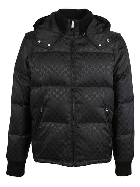 gucci gg jacquard cotton jacket|Gucci black diamond quilted coat.